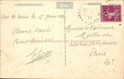 Aix-les-Bains — Widok hoteli Excelsior, Splendide i Royal — LL — Rewers