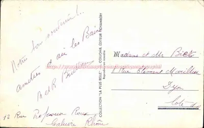 Jezioro Bourget - Abpia d'Haute-combe — La Savoie Pittoresque, nr 1417, wydawca Gomy — Rewers