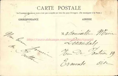 Fontainebleau - A Igreja de São Luís — editor desconhecido, n° 10 — Verso