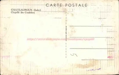 Kaplica Cordeliers — Châteauroux (Indre) — G. Delcampe, nr 5 — Rewers
