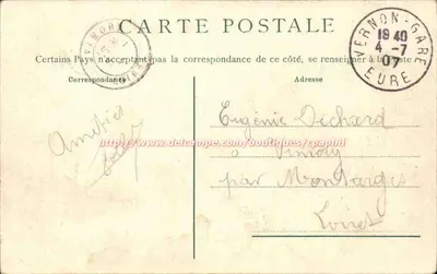 Rouen - Most Boieldieu, rzeka Szenna i nabrzeża — V.M. 24, wydawca V.M. 24 — Rewers