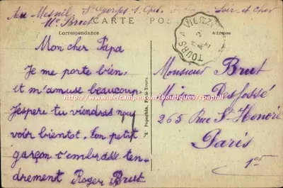Rochecorbon (Loir-et-Cher) — A Lanterna (século XI) e o Rocher — A. P. — Verso