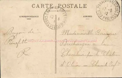 Pyrénées - Trasa z Pierrefitte do Cauterets - Tramwaj przy wyjściu z tunelu - Wydawca n°647 — Rewers