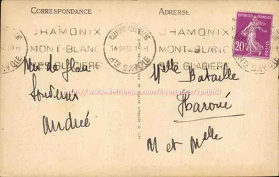 Massif du Mont-Blanc — Chamonix-Mont-Blanc — Le Brévent et Le Planpraz — LL — n° 595 — Rewers