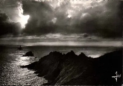 Ponta do Raz (Finistère) — Panorama emocionante ao pôr do sol — Edições de Arte JOS, n° 0112