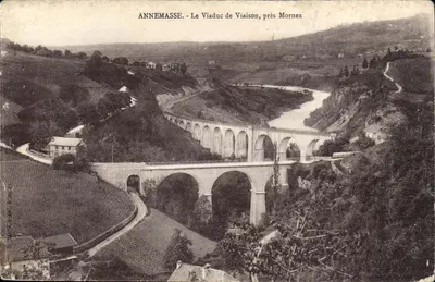 Annemasse - O Viaduto de Viaison, perto de Mornex — editor Richaud & Cie, número de série não visível