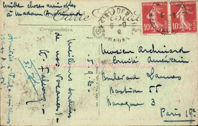 LYON — Plaza de la República y Rue du Président Carnot — n°332 — Reverso