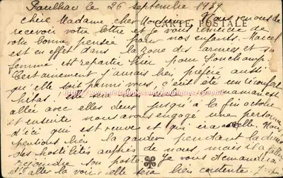 Okręgi BRIOUDE, PAULHAC — Wejście do wsi i zamek — wydawca Borel, Brioude — Rewers