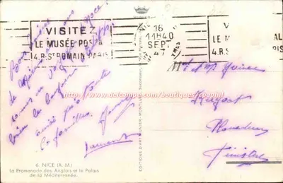 Nice (Francja) — Promenada Anglika i Pałac Śródziemnomorski — Wydawnictwo Dart Munier — Rewers