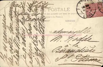 SEMÈNE - As Gorges — Lib. Giroud Firminy — Verso