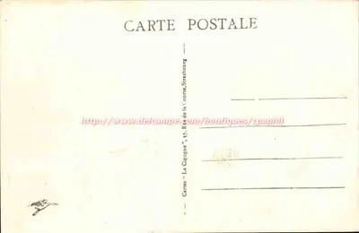 Estrasburgo — Vista tirada dos Pontes Cobertos — editor La Cigogne, n°150 — Verso