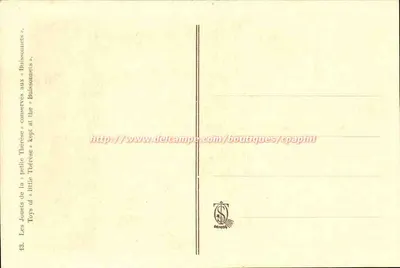 Zabawki małej Teresy — przechowywane w «Buissonnets» — wydawca S. Bécaud, nr 43 — Rewers