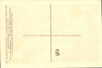 Sala com lareira da casa dos Buissonnets — Saint-Thérèse — n°10 — Verso