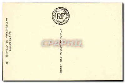 Cámara del Papa — Castillo de Fontainebleau — Ediciones de los Museos Nacionales — Reverso