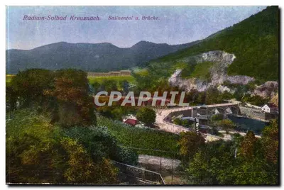 Radium-Solbad Kreuznach — Salinental e Ponte — Fotografia e Editora Ph. Döse & Söhne, Bad Kreuznach