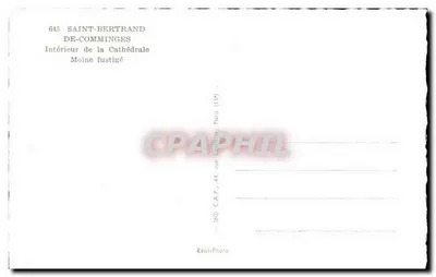 Saint-Bertrand-de-Comminges — Interno della Cattedrale — Monaco flagellato — C.A.P., 44, rue Laplace, Parigi (115°) — Verso