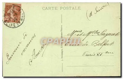 St-MEAUX (S.-et-M.) — Widok z Promenady Trinitaires — J. Bourgogne, Wydawca Château-Thierry — Rewers
