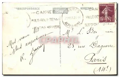 CANNES — Vista Geral — LL. — n° 318 — Verso