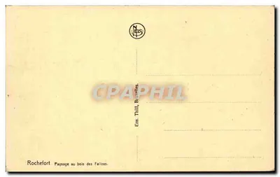Rochefort — Paisagem no bosque dos Fallizes — Ém. Thill, Bruxelas — Verso