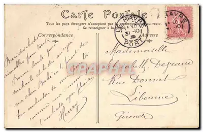 Le Havre — Die Mole an einem stürmischen Tag — ND Phot — Rückseite