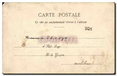 Bambini davanti a una porta — Giorno di Capodanno — Collezione G. I. D., Nantes, n° 686 — Verso