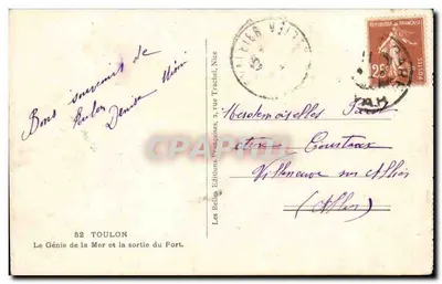 O Gênio do Mar e a saída do Forte — Toulon — Les Belles Éditions Françaises, n°52 — Verso