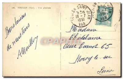 Toulon (Var) — Vista generale — B.S.B. — Verso