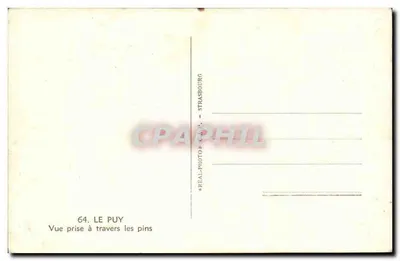 Le Puy — Vista tirada através dos pinheiros — REAL-PHOTO - STRASBOURG — Verso