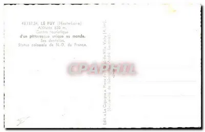 Le Puy — Statua NMP Francji — La Cigogne — Rewers
