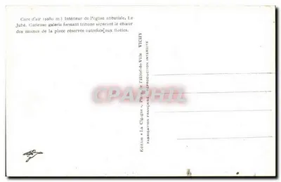 A Cigogne — Interior da Igreja Abbatial — Edição La Cigogne, Vichy — Verso