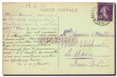 Nancy - Basílica de São Epvrê - Estátua de René II — Maison des Magasins Réunis, editora, Nancy — Verso