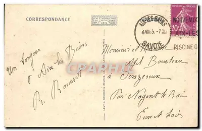 Aix-les-Bains — Allgemeine Ansicht und See Bourget — LL. — Abtei Hautecombe — Rückseite
