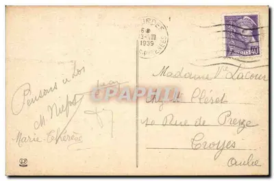 Lourdes - Vista de las Villas, el Gave y el Fuerte — editor Labonne Iréos, Toulouse — Reverso