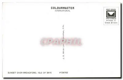 Zachód słońca nad Broadford, wyspa Skye — J. B. White Ltd., Fife — PT36763 — Rewers