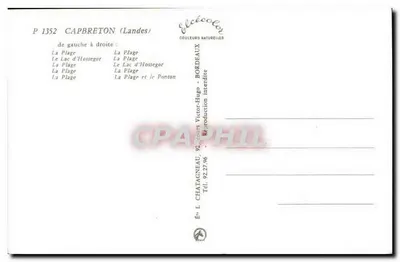 Capbreton — Lembrança de Capbreton — Editor É. L. Chatagneau — Verso