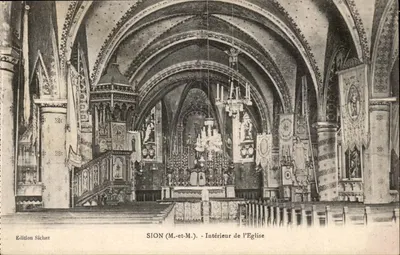 Sion (M.-et-M.) — Interior de la Iglesia — Edición Sichez