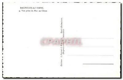 Bagnolles-de-l'Orne — Vista tirada do Roc au Chien — Éditions L. Pierrat & R. Gittiaux — Verso