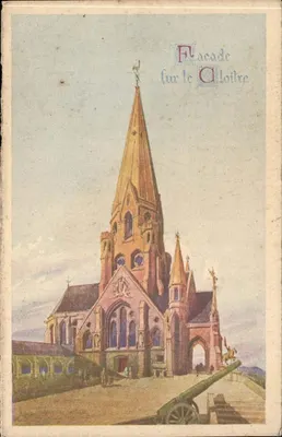 Fachada sobre o Claustro — Igreja de Dormans — Editor não visível