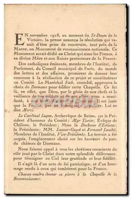 Fachada sobre o Claustro — Igreja de Dormans — Editor não visível — Verso