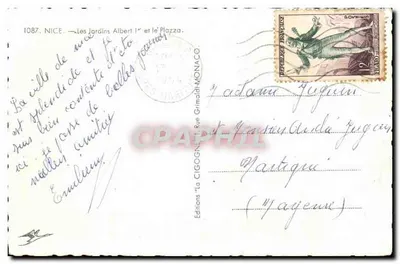 Nice — Ogród Albert I i Plazaza — Wydawnictwo Grimaldi — Rewers