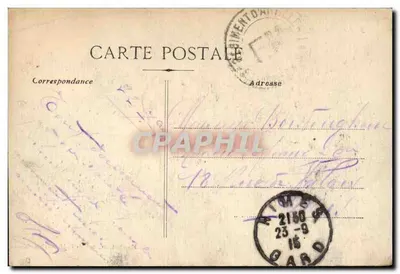 Nîmes - Fontanna Pradier — ulica Madeleine, Nîmes — Rewers