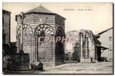 Aiguilhe - Templo de Diana — Vérot-Mathieu, edit. Le Puy, Foto J. Blanc, Toulouse
