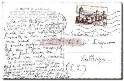 Nantes — Katedra Świętego Piotra i kolumna chóru — Wydawnictwo fotograficzne w brązie, n°36 — Rewers