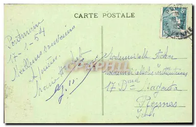 Pontmain — Het portiek van de basiliek Les Gros Pilliers — H. Pommier, 'A. J. d'Arc' Pontmain (Mayenne) — Achterkant