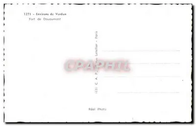 Fort Douaumont — Obrzeża Verduna — C.A.P. rue Letellier, Paris — Rewers
