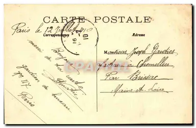 Paris (8e) — Avenida dos Campos Elísios — J.H. n°177 — Verso