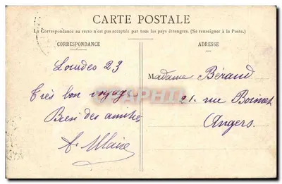 Lourdes — Basílica e Calvário Breton — H. B. 204 — Verso