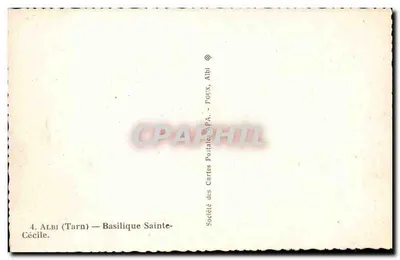 Albi (Tarn) — Bazylika św. Cecylii — Towarzystwo Karty Pocztowe P.A., Albi — Rewers