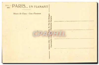 Muzeum Cluny - Cour d'honneur — Wydawnictwo Art Yvon, seria 11 nr 215 — Rewers