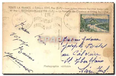 Fonte dos Coustous — Bagnères-de-Luchon — Edições JOVÉ — Verso